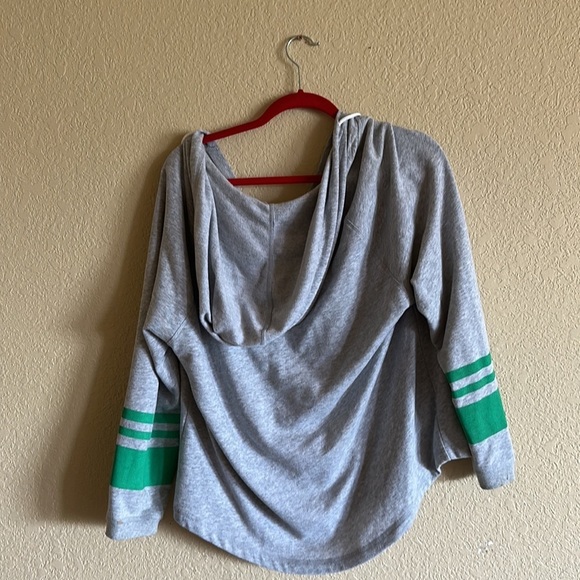 Victoria’s Secret Size Medium Surfing Gray and Green Sweater Championship - Picture 3 of 3